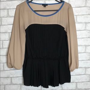 Ann Taylor Faux Corset Blouse